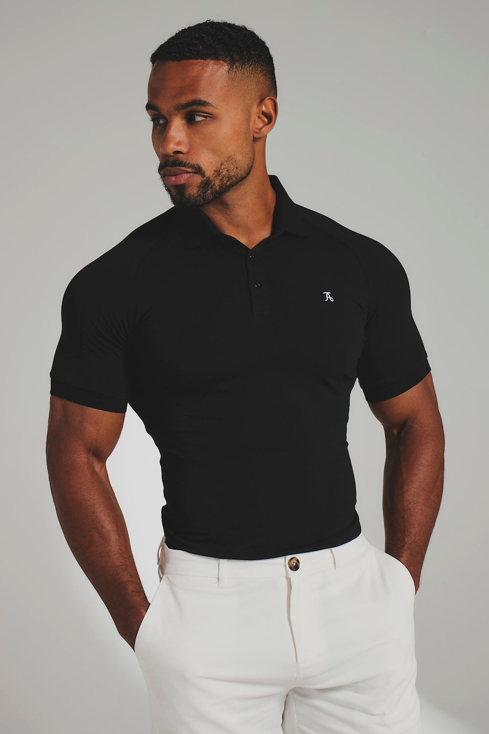 Muscle Fit Polo Shirt in Black