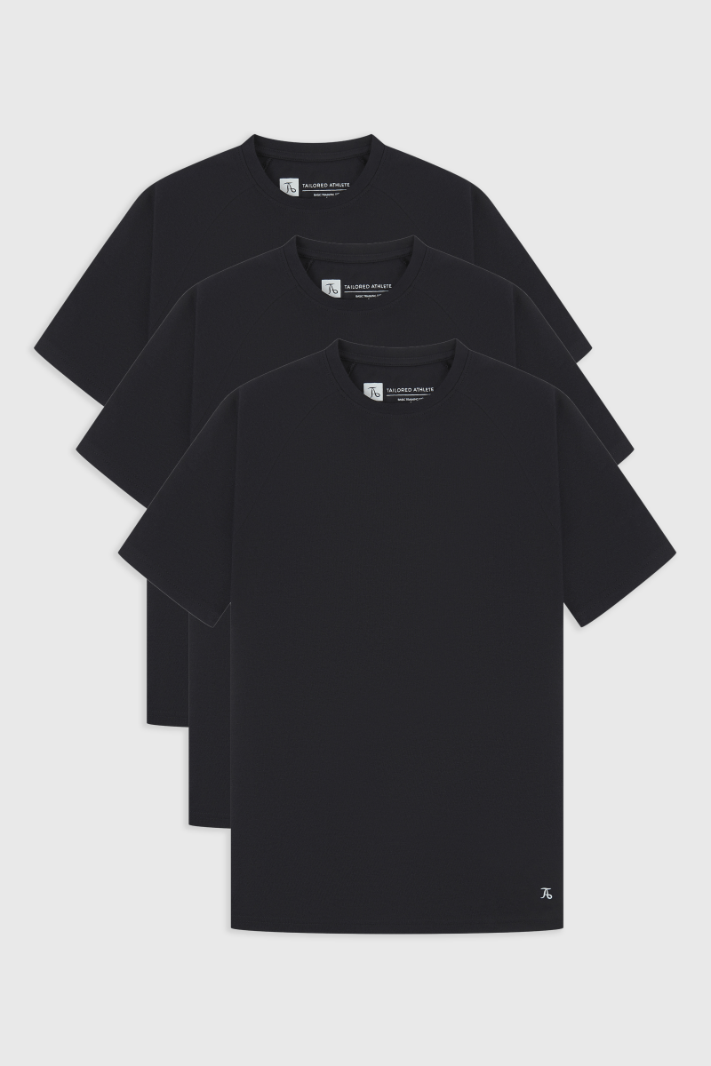 3 Pack Essential Training Top in Black - TAILORED ATHLETE - ROW