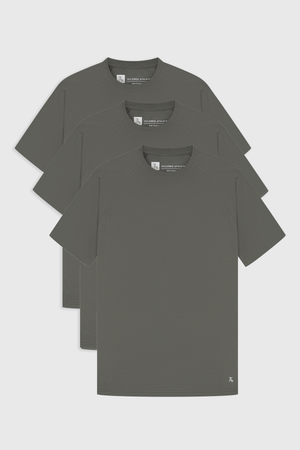 3 Pack Essential Training Top in Charcoal