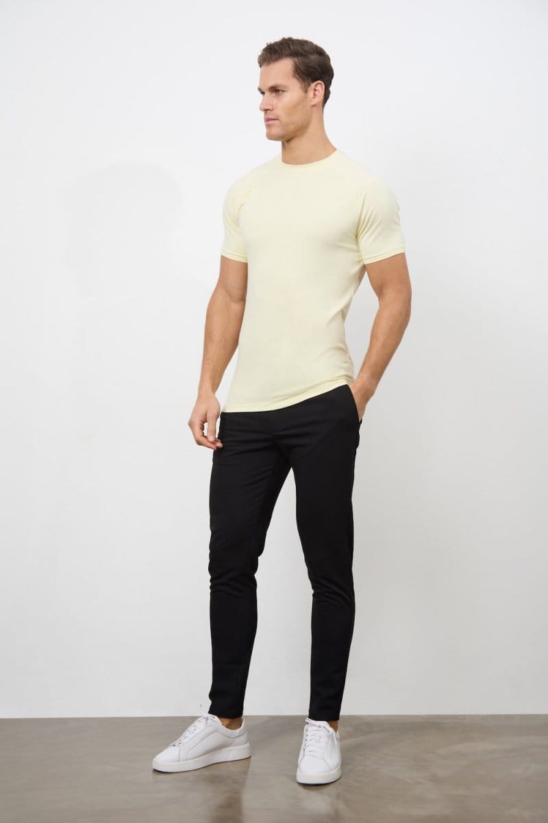 7 Pack Muscle Fit Crew Neck T-Shirt in Black/ Grey/ White/ Sage/ Mint/ Lemon/ Blue - TAILORED ATHLETE - ROW