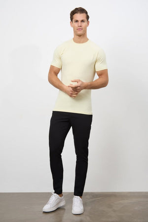 7 Pack Muscle Fit Crew Neck T-Shirt in Black/ Grey/ White/ Sage/ Mint/ Lemon/ Blue - TAILORED ATHLETE - ROW