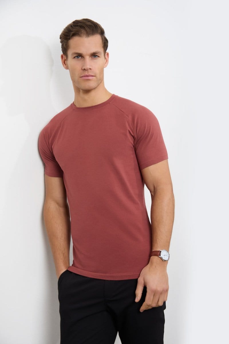 Muscle Fit T-Shirt in Faded Terracotta - TAILORED ATHLETE - ROW