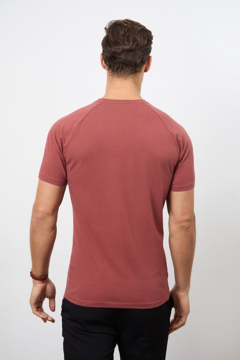 5 Pack Muscle Fit Crew Neck T-Shirt in Faded Terracotta/ Dusty Lilac/ Blue/ Sage/ Sand - TAILORED ATHLETE - ROW