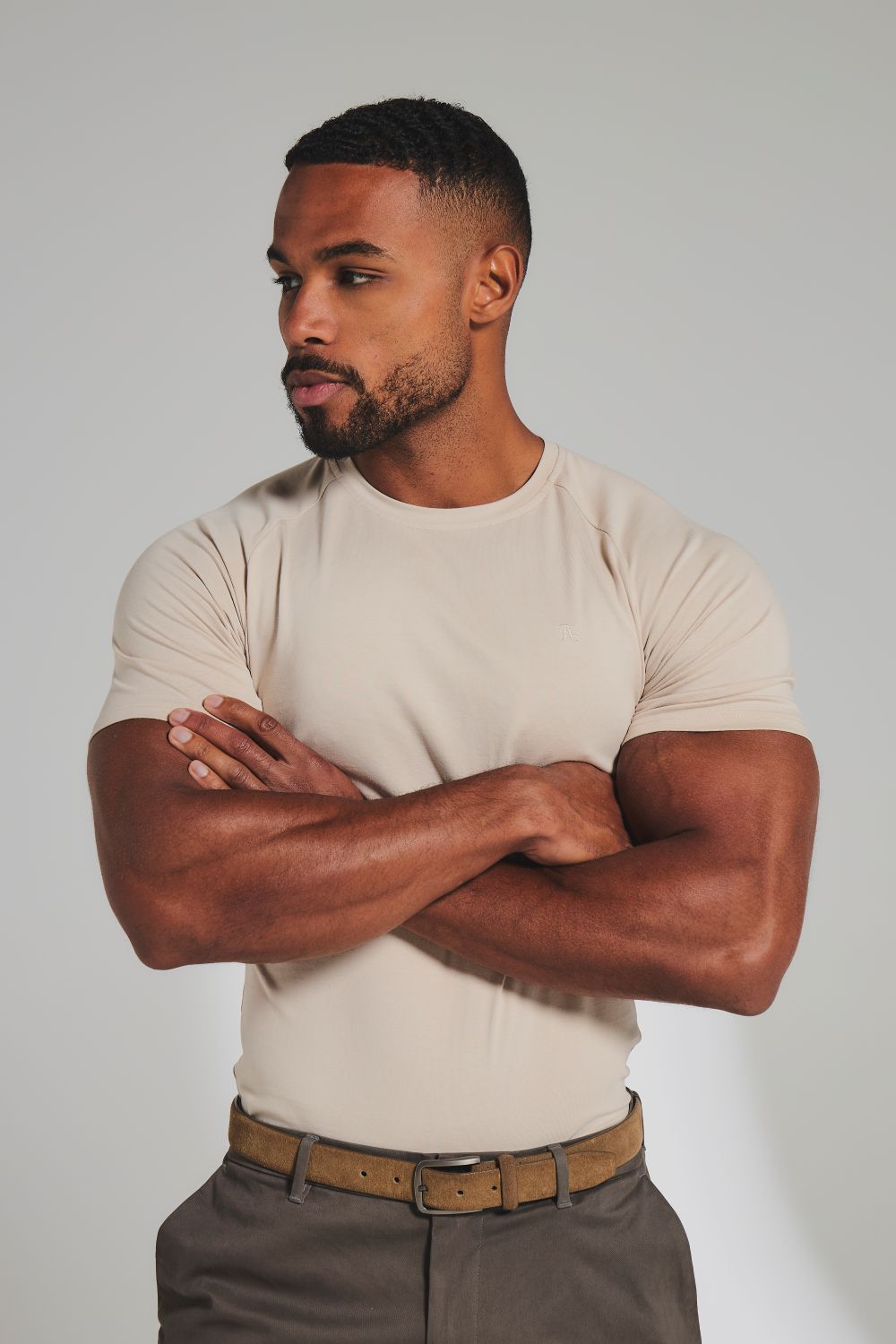 Muscle Fit T-Shirt in Pale Neutral
