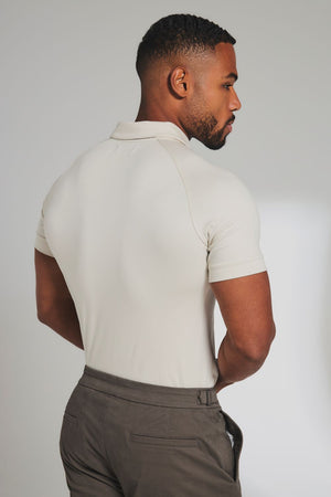 Luxe Smart Polo Shirt in Chalk