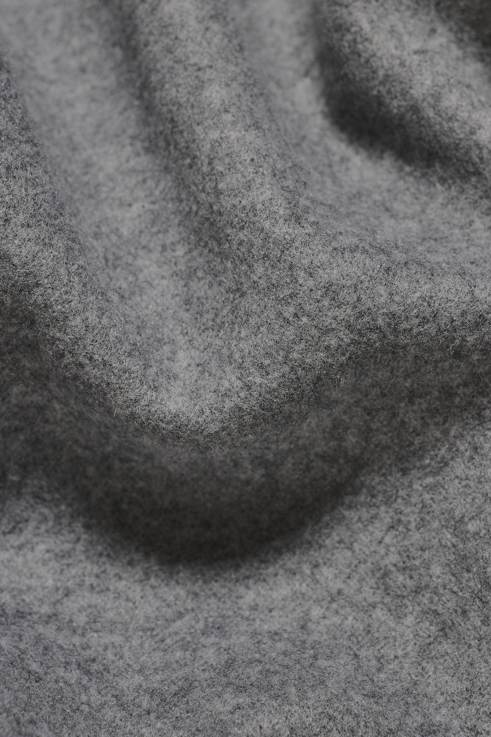 Funnel Neck Overcoat in Mid Grey Marl