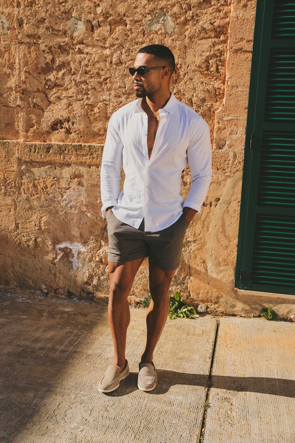 Stretch Smart Linen Blend Short in Mocha