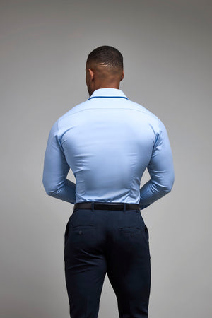 Muscle Fit Dress Shirt in Light Blue