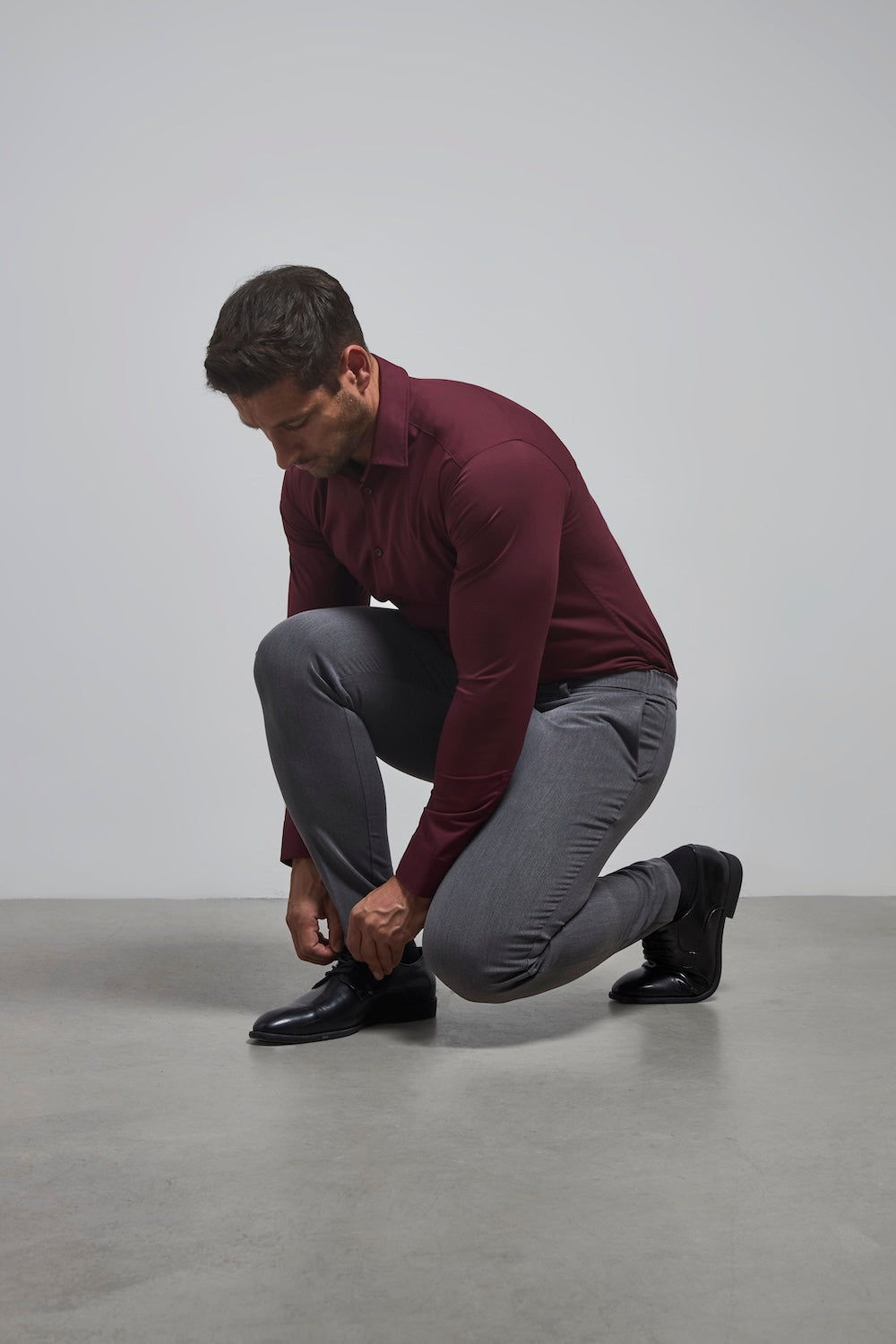 Muscle Fit Essential Trousers in Charcoal