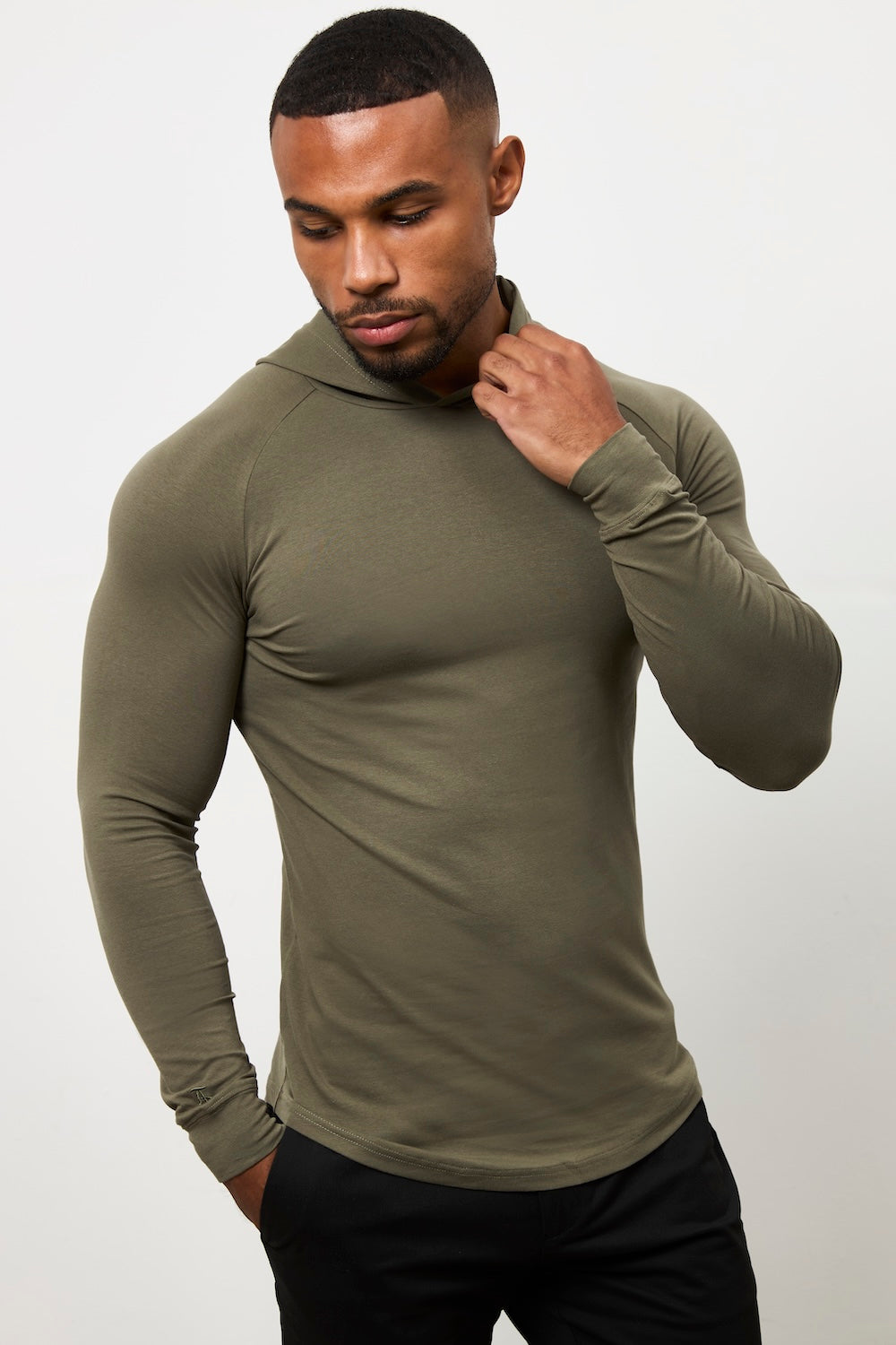 Hooded Top in Khaki