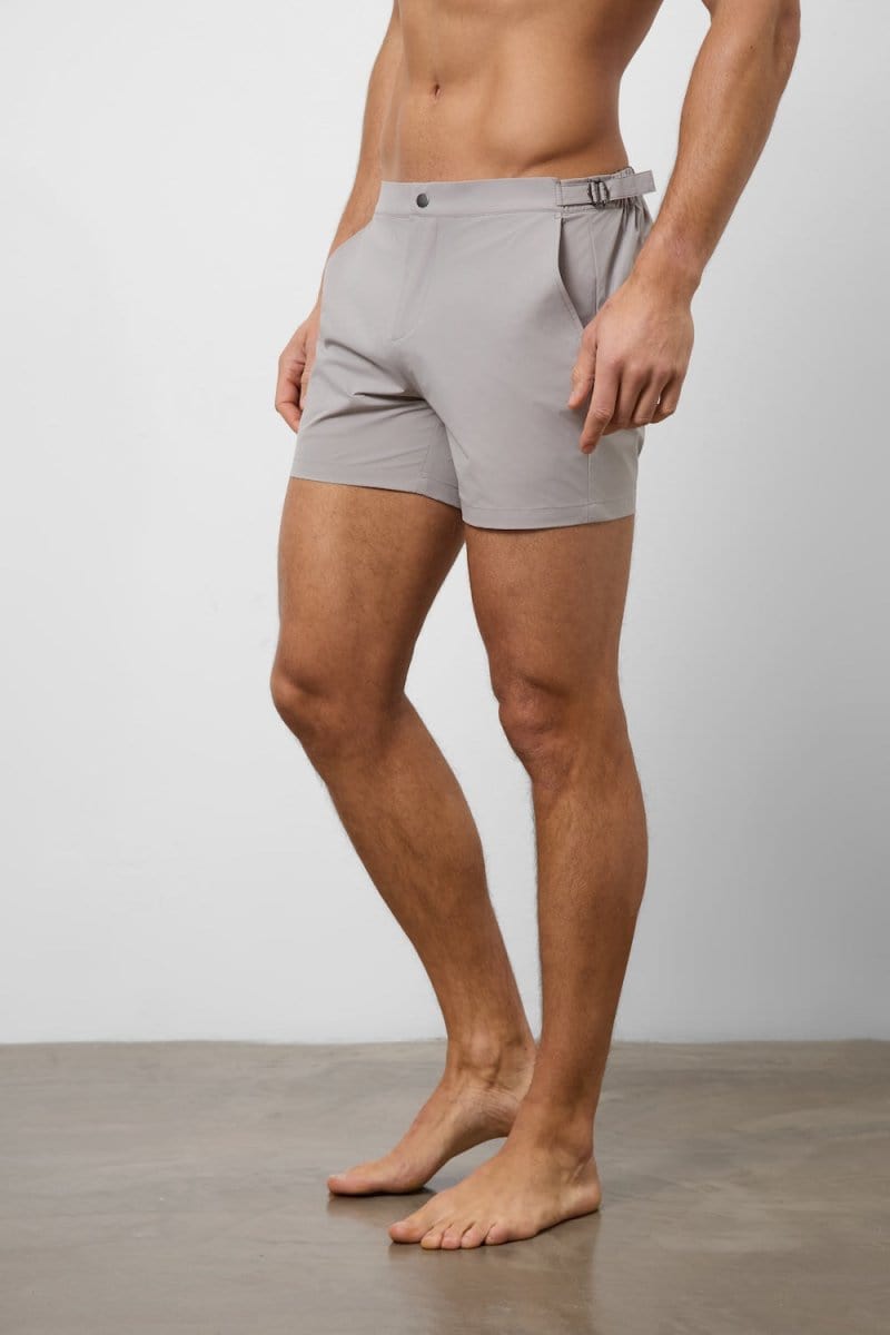 Hybrid Swim Short in Dark Putty - TAILORED ATHLETE - ROW