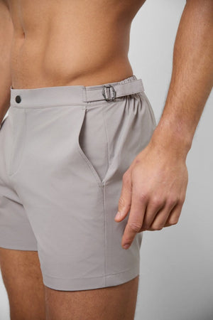 Hybrid Swim Short in Dark Putty - TAILORED ATHLETE - ROW
