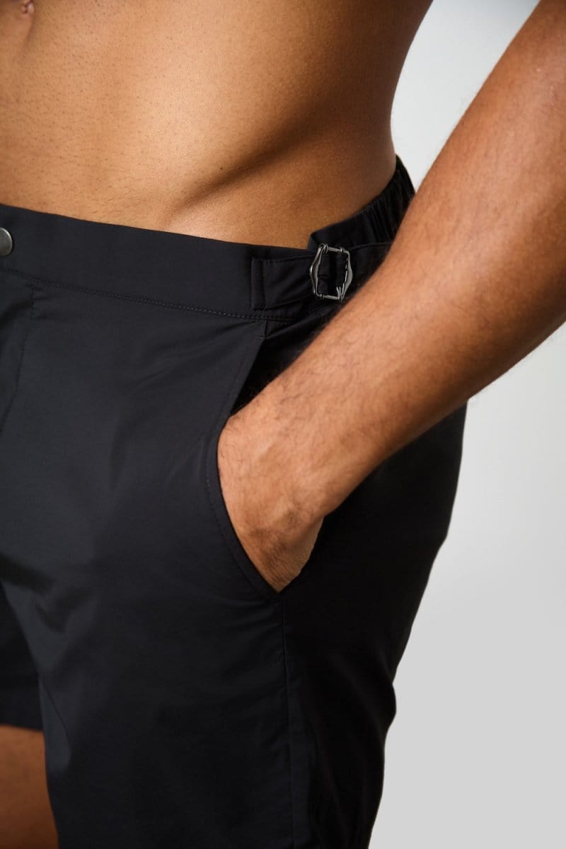 Hybrid Swim Short in Black - TAILORED ATHLETE - ROW