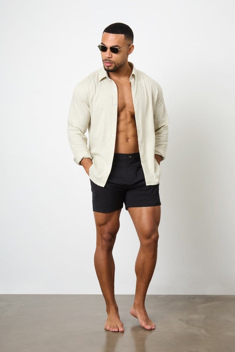 Hybrid Swim Short in Black - TAILORED ATHLETE - ROW