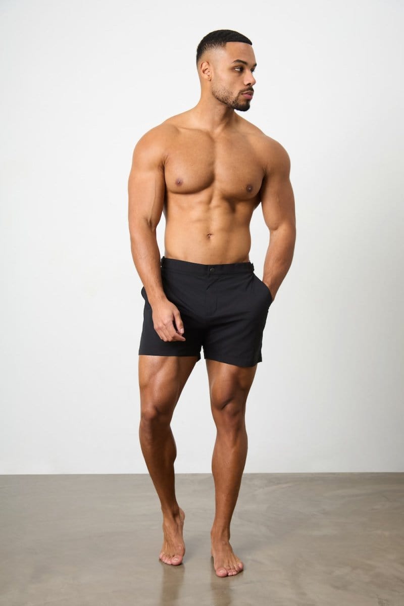 Hybrid Swim Short in Black - TAILORED ATHLETE - ROW