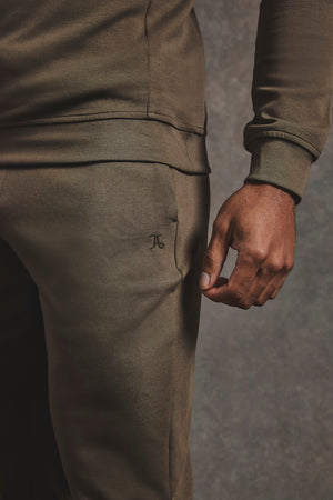 Interlock Sweat Jogger in Deep Khaki