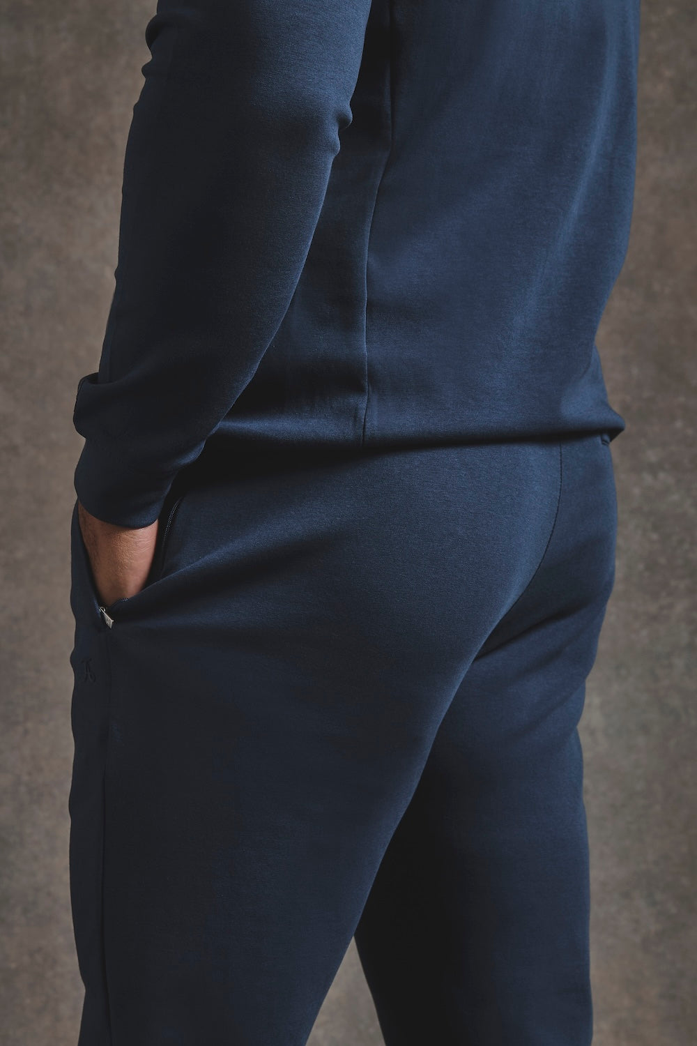 Interlock Sweat Jogger in Navy