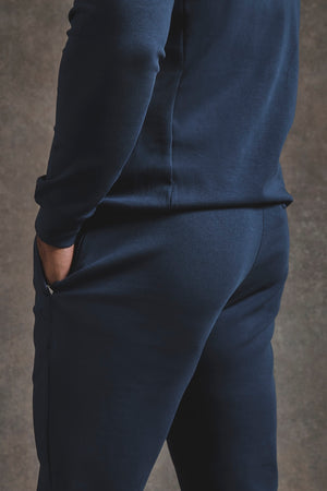 Interlock Sweat Jogger in Navy