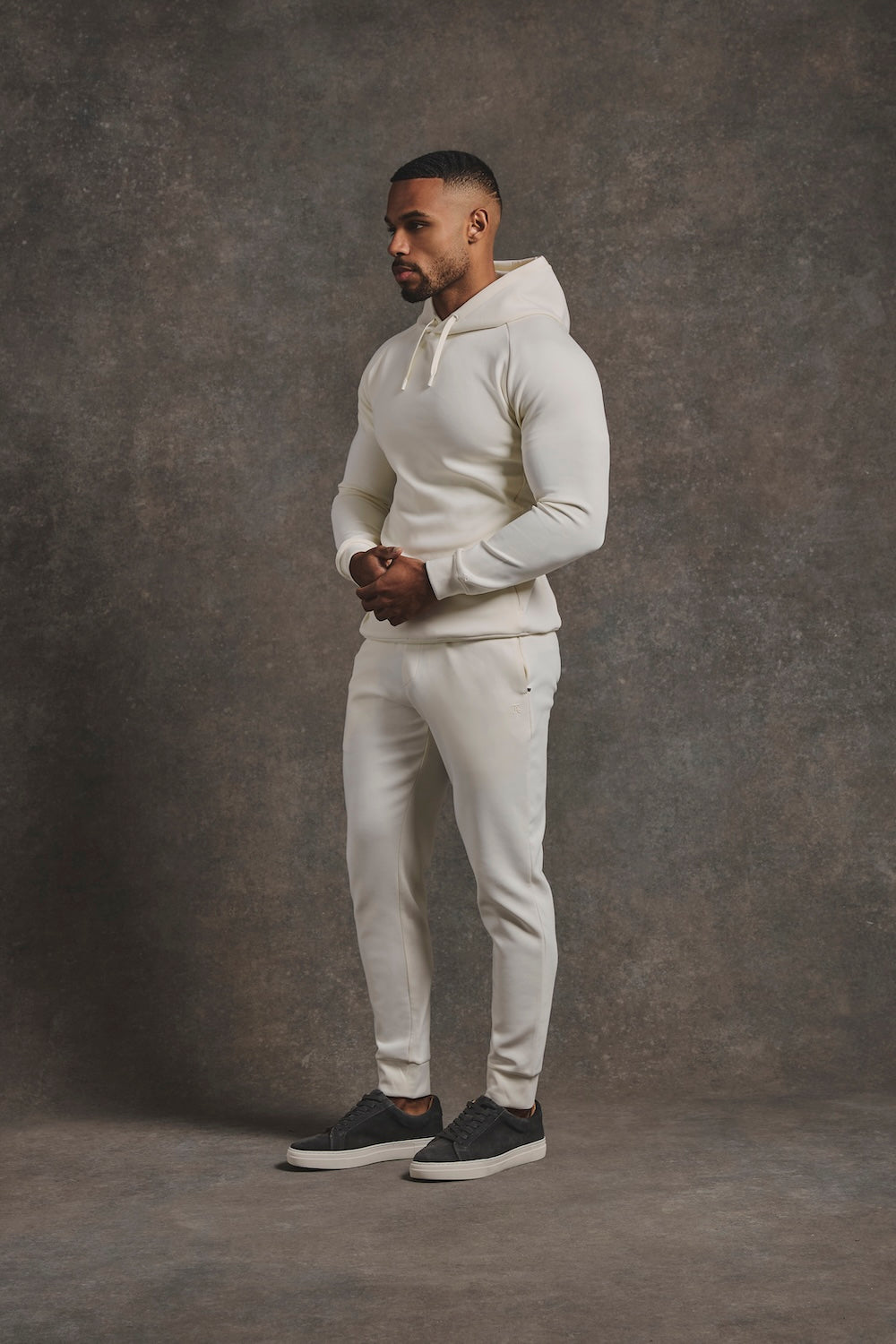 Interlock Hoodie Sweat in Winter White