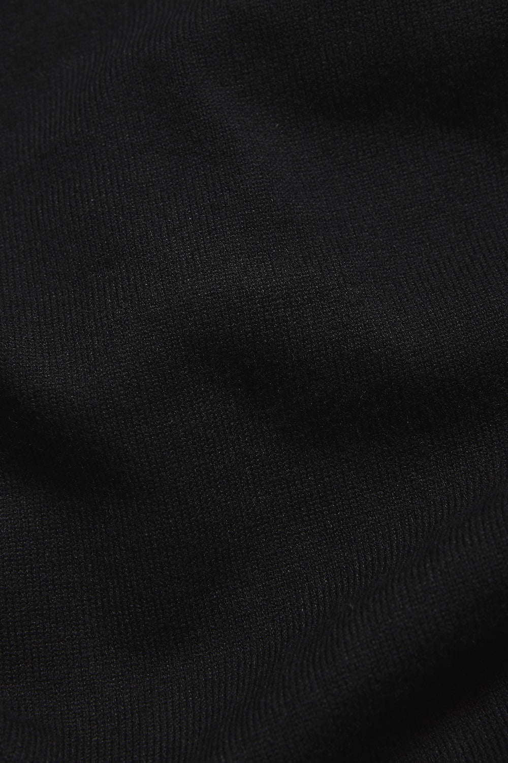 Knitted Half Zip Neck Polo in Black