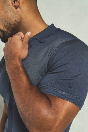 Knitted Shirt in Slate Blue