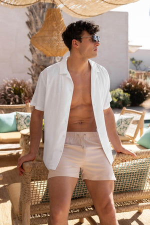 Plain Swim Short in Stone - TAILORED ATHLETE - ROW