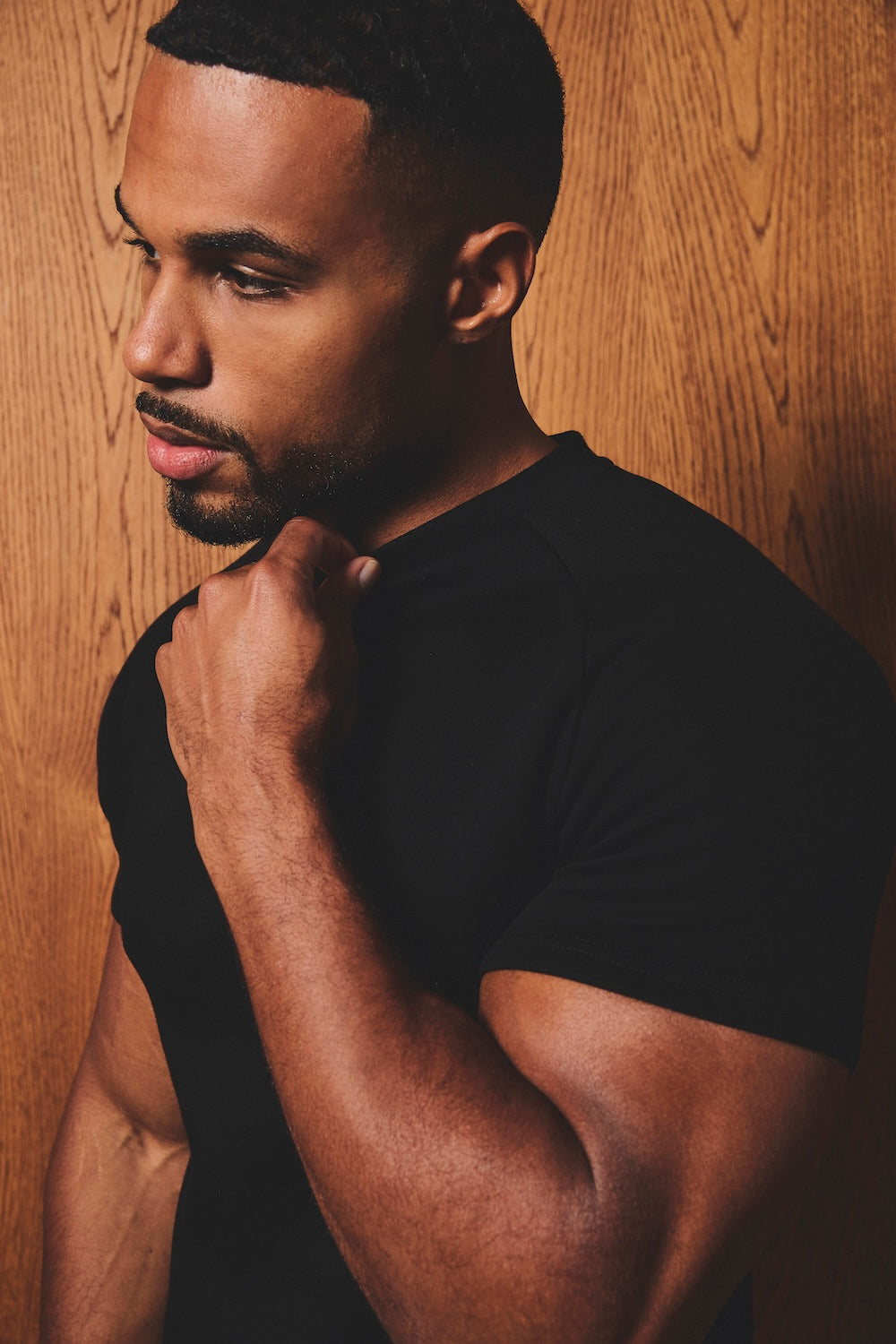 Luxe Sweat T-Shirt in Black