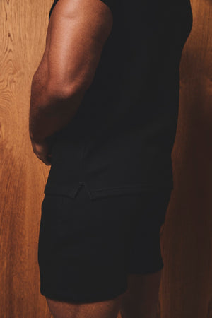 Luxe Sweat T-Shirt in Black