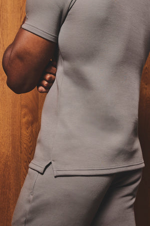 Luxe Sweat T-Shirt in Mushroom