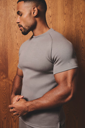 Luxe Sweat T-Shirt in Mushroom
