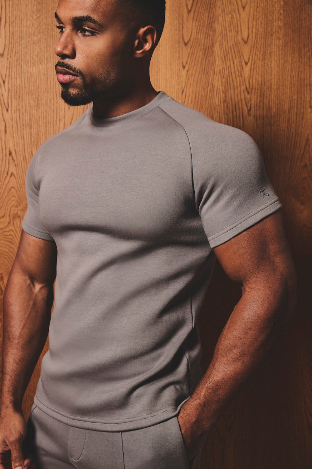 Luxe Sweat T-Shirt in Mushroom