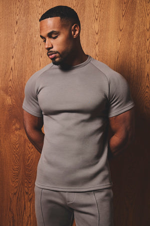 Luxe Sweat T-Shirt in Mushroom