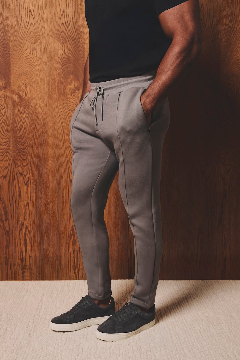 Luxe Sweat Smart Joggers in Mushroom