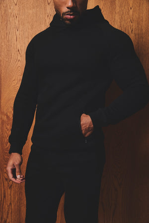 Luxe Sweat Hoodie in Black
