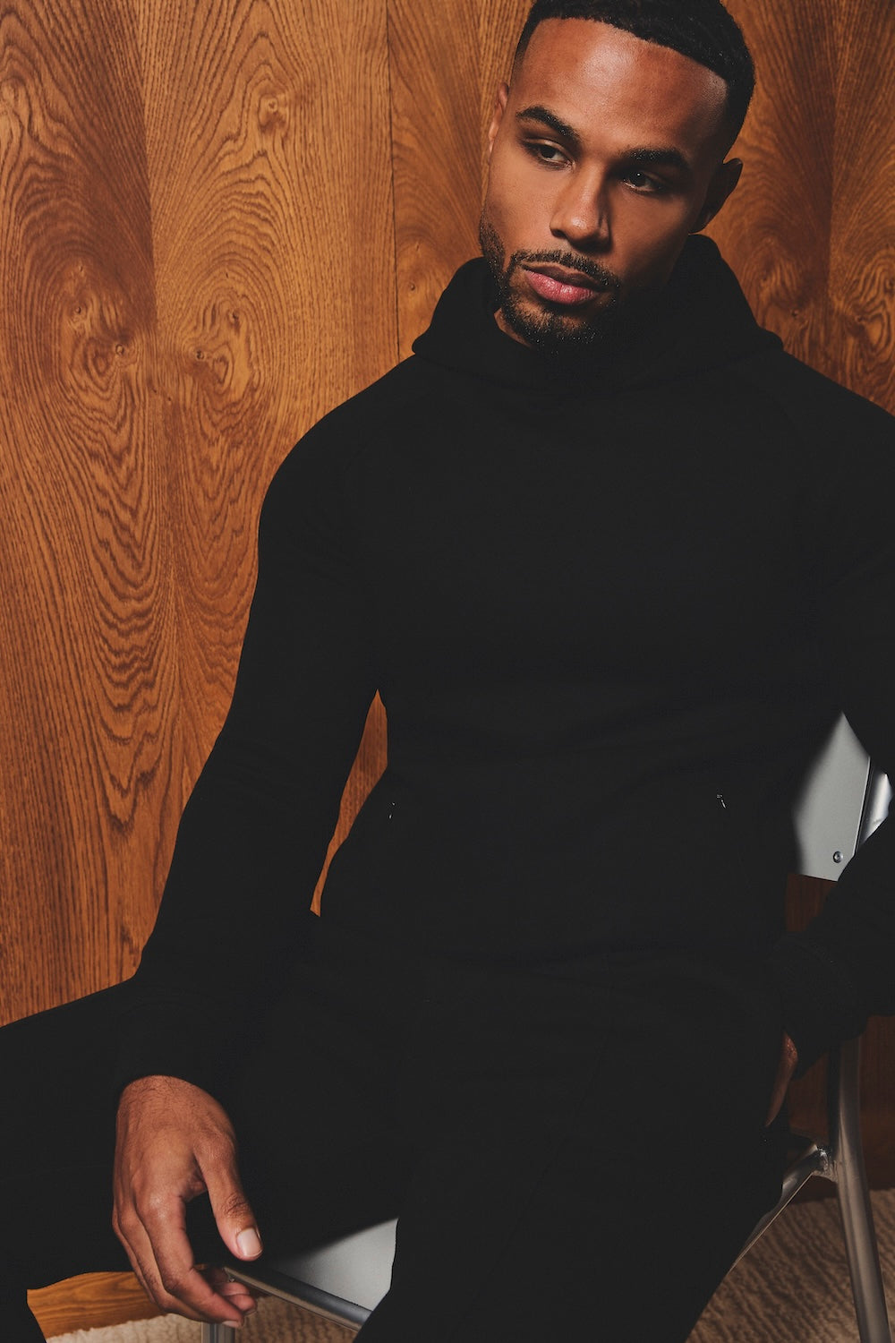 Luxe Sweat Hoodie in Black