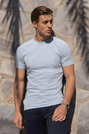 Muscle Fit T-Shirt in Pale Blue - TAILORED ATHLETE - ROW