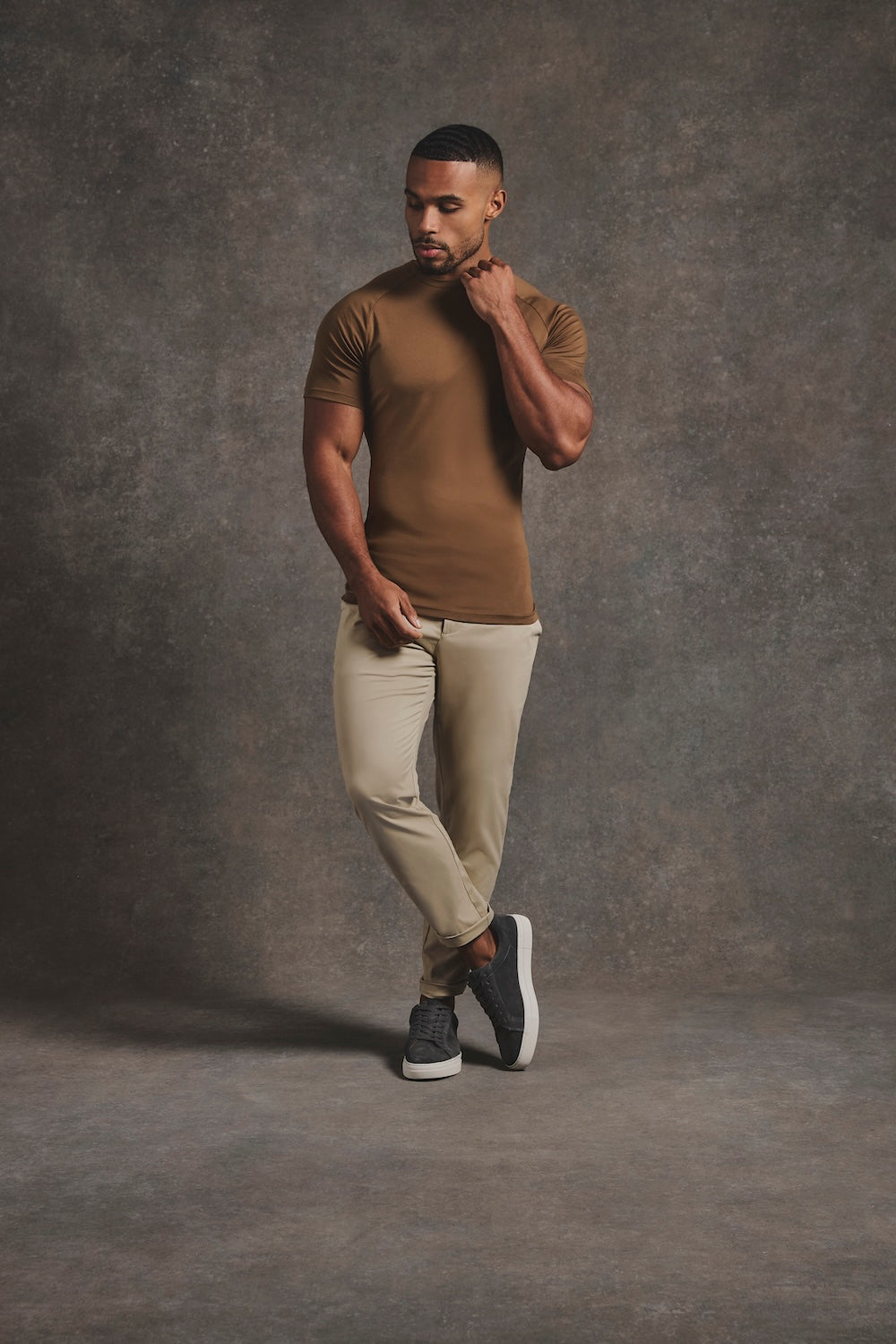 Mercerised Cotton T-Shirt in Chestnut