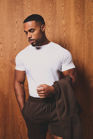 Mercerised Cotton T-Shirt in White