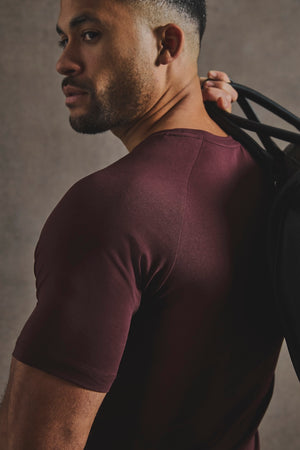 Muscle Fit T-Shirt in Bordeaux