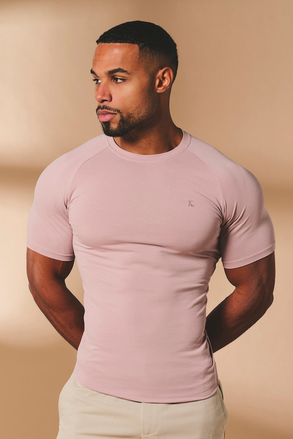 Muscle Fit T-Shirt in Mauve Pink