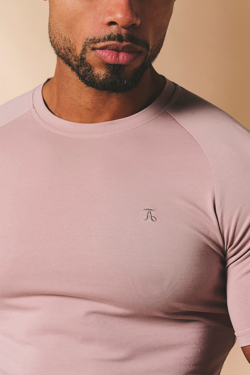 Muscle Fit T-Shirt in Mauve Pink