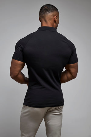 Muscle Fit Polo Shirt in Black