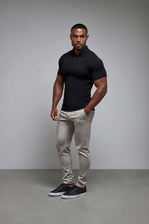 Muscle Fit Polo Shirt in Black