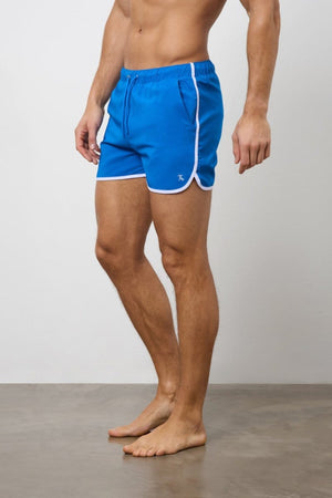 Piped Swim Short in Cobalt - TAILORED ATHLETE - ROW
