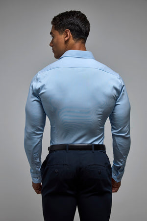 Performance Business Shirt in Blue/White Bengal Stripe