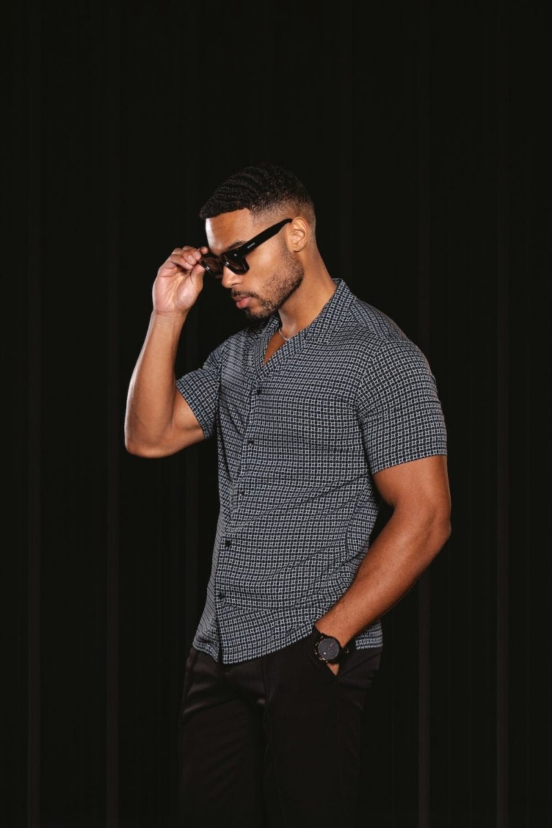 Shape Shift Printed Short Sleeve Shirt - TAILORED ATHLETE - ROW