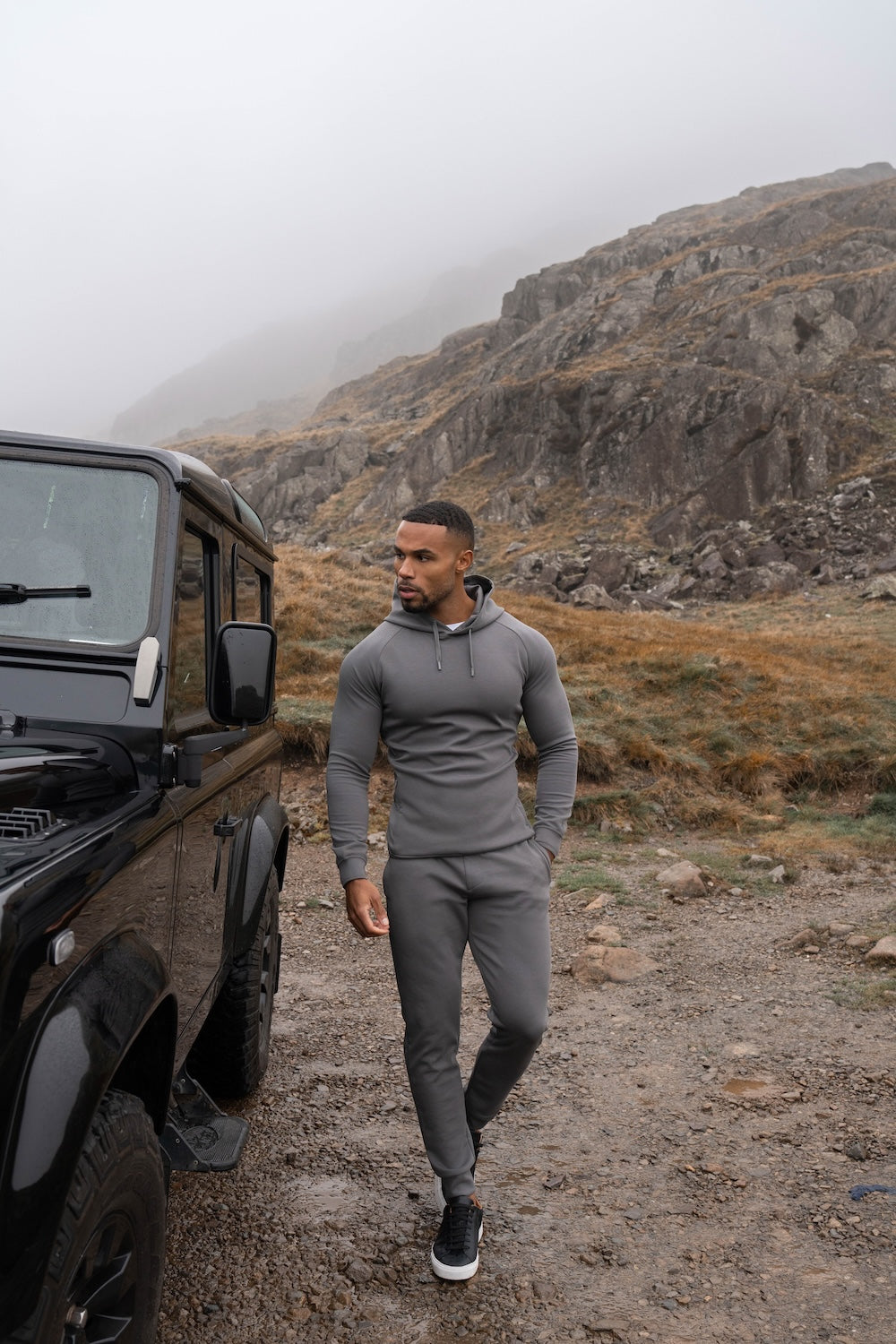 Interlock Hoodie Sweat in Graphite