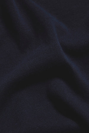 Pure Cotton Knitted Half Zip Neck Jumper in Navy