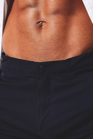 Quick Dry Hybrid Side Adjuster Swim Shorts in Navy