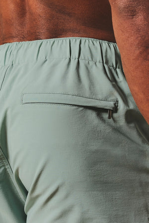 Quick Dry Plain Swim Shorts in Sage